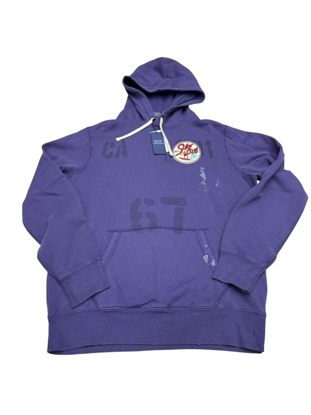Polo Ralph Lauren Vintage Fit Fleece Graphic Hoodie Men's R L Surf Club Sz L NWT